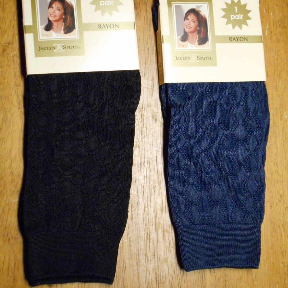 Vintage Rare Rayon 2 Pairs Soft Silky Dressy Socks